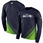 Seattle Seahawks Nike Navy Sideline Legend Prism Performance Long Sleeve T-Shirt,baseball caps,new era cap wholesale,wholesale hats